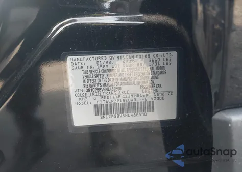 2022 Nissan Kicks S Xtronic Cvt z USA, uszkodzony, nr VIN 3N1CP5BV5NL482590